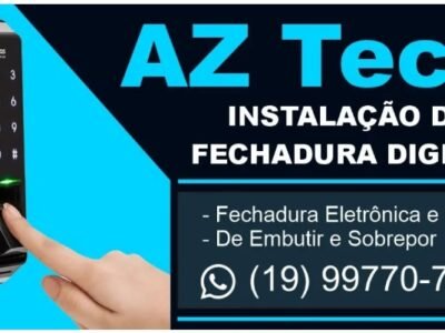 AZTECH Instalação de fechadura digital em São Carlos SP