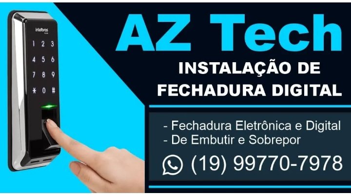 AZ TECH instalação de Fechadura Digita em Araras SP