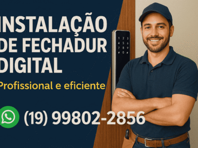 Instalação de fechadura digital em Piracicaba SP